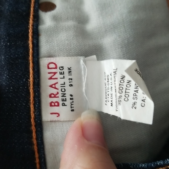J Brand Dark Wash Pencil Leg Jeans - Picture 10 of 14